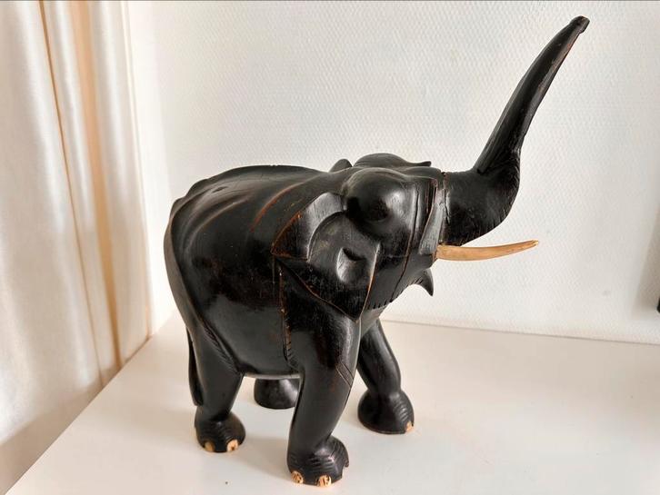 Ebbenhouten Mega grote OLIFANT Congo 1920, Antiek en Kunst, Kunst | Niet-Westerse kunst, Ophalen of Verzenden