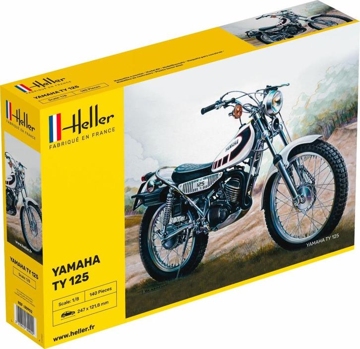 YAMAHA TY 125, Hobby en Vrije tijd, Modelbouw | Auto's en Voertuigen, Nieuw, Overige typen, Groter dan 1:32, Heller, Ophalen of Verzenden