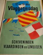 Vlaggetjesdag affiche - Scheveningen, Vlaardingen, IJmuiden, Ophalen of Verzenden, A1 t/m A3, Overige onderwerpen, Rechthoekig Staand