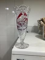 Mooi kristallen vaas met vogels, Overige kleuren, Ophalen of Verzenden, Minder dan 50 cm, Glas