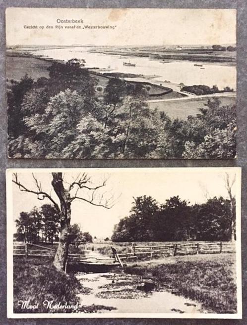 Oosterbeek bij Arnhem de Rijn bruggetje over beek, Verzamelen, Ansichtkaarten | Nederland, Gelderland, 1920 tot 1940, Ophalen of Verzenden