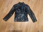Dames Transmission zwart leren jas maat M, Maat 38/40 (M), Verzenden, Transmission, Zwart