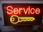 Verlicht bord Service sleutel, 2 mogelijkheden voor aandacht, Verzamelen, Merken en Reclamevoorwerpen, Ophalen of Verzenden, Zo goed als nieuw