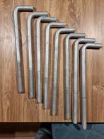 8x Instort ankers 30cm x 7cm   M16, Doe-het-zelf en Verbouw, Hang- en Sluitwerk, Ophalen, Gebruikt, IJzer, Overige typen