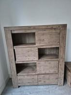 Houten Kast met Lades en Planken, Ophalen, Gebruikt, 100 tot 150 cm, 100 tot 150 cm