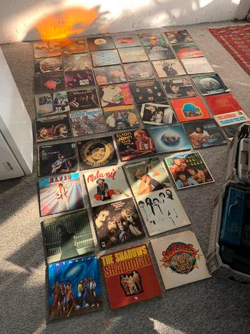 Partij lp’s 45 stuks oude Pink Floyd Rolling Stones Beatles.