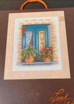 BORDUURPAKKET LANARTE BLUE WINDOW, Hobby en Vrije tijd, Borduren en Borduurmachines, Verzenden, Nieuw, Handborduren, Borduurpakket