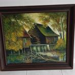 Schilderij watermolen-bloemboeket-fruitmand, Ophalen of Verzenden