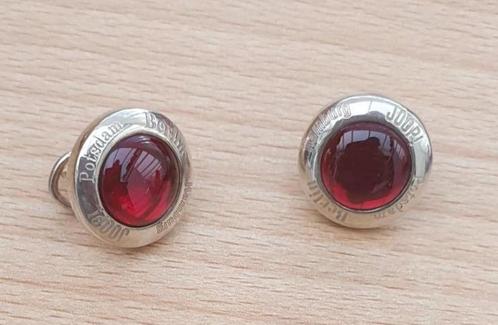 Originele joop!oorknopjes oorbellen met granaat, zeldzaam, Sieraden, Tassen en Uiterlijk, Oorbellen, Zo goed als nieuw, Knopjes of Stekers