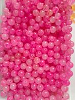 50x stuks 8 mm gemeleerde glaskralen roze kralen, Ophalen of Verzenden, Nieuw, Kraal