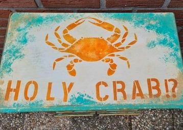 Kastje "HOLY CRAB" Boho vintage nachtkastje bijzetkastje  beschikbaar voor biedingen