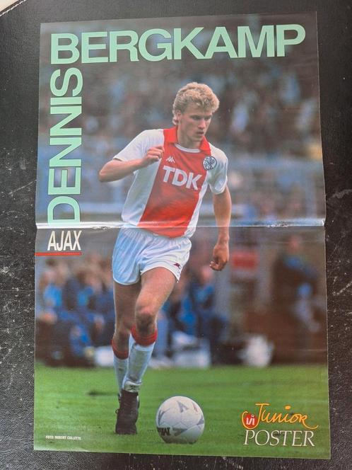 Poster Dennis Bergkamp - Ajax, Verzamelen, Sportartikelen en Voetbal, Zo goed als nieuw, Poster, Plaatje of Sticker, Ajax, Ophalen of Verzenden