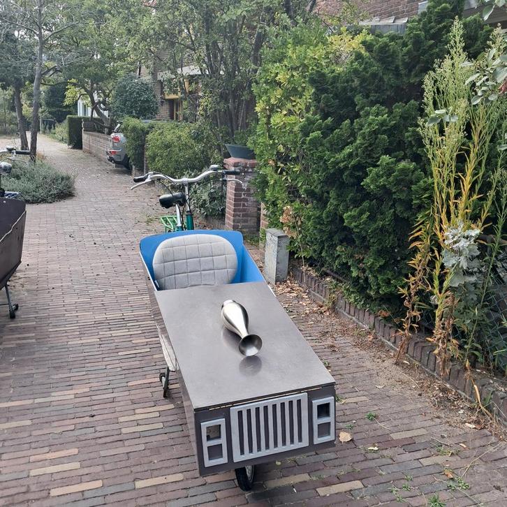 Bakfiets - Omgebouwd met motorklep, Fietsen en Brommers, Fietsen | Bakfietsen, Gebruikt, Overige merken, Goederen, Ophalen