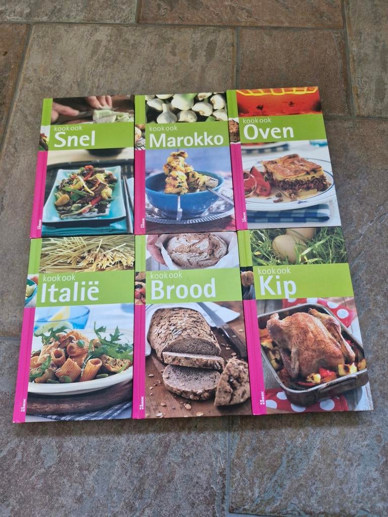 6 Kookboeken uit dezelfde serie, Ophalen of Verzenden