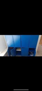 8 blauwe Lixhult locker IKEA kastjes - stapelbaar!, Ophalen, Minder dan 50 cm, Gebruikt, Minder dan 100 cm