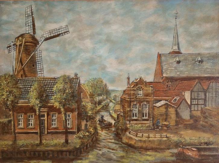Schilderij BC van Ettinger Loosduinen, Antiek en Kunst, Kunst | Schilderijen | Klassiek, Ophalen of Verzenden