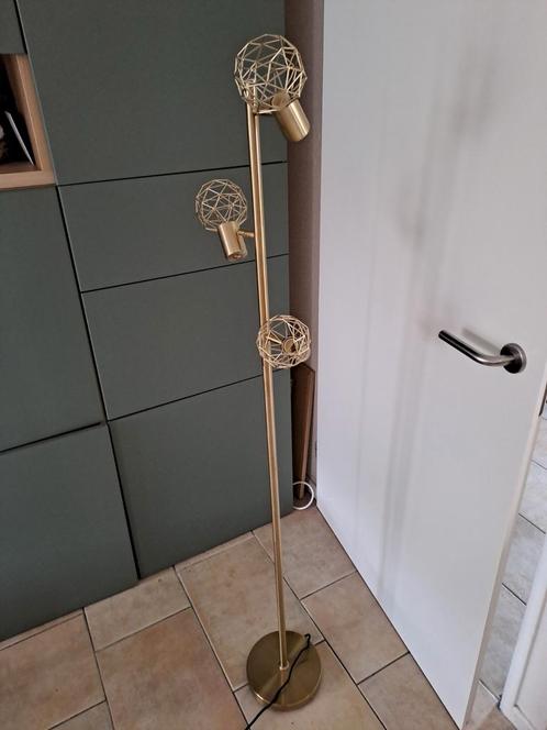 Vloerlamp messing 150 cm, Huis en Inrichting, Lampen | Vloerlampen, Zo goed als nieuw, Ophalen of Verzenden