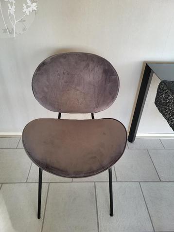 Eetkamerstoelen 4 stuks. Grijs velvet. beschikbaar voor biedingen