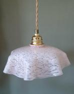 Vintage Clichy glazen hanglamp, jaren 30, Art Deco, Huis en Inrichting, Lampen | Hanglampen, Ophalen of Verzenden, Zo goed als nieuw