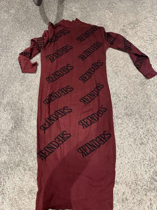 Reinders kleding - maat MLen Stotl, Kleding | Dames, Jurken, Gedragen, Maat 38/40 (M), Grijs, Onder de knie, Ophalen of Verzenden