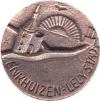 ENKHUIZEN - LELYSTAD OPENING DIJKVERBINDING Z.K.H. PRINS .., Postzegels en Munten, Penningen en Medailles, Ophalen of Verzenden