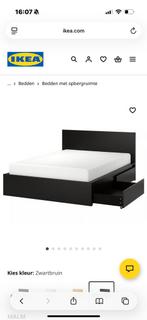Malm bed ikea, Wit, Tweepersoons, Ophalen of Verzenden, Zo goed als nieuw