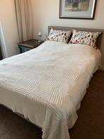 Gehaakte beddensprei, Ophalen, Wit, Vintage, Tweepersoons