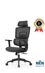 Ergonomische Bureaustoel - Zwart - Nieuwstaat, Zwart, Ophalen of Verzenden, Zo goed als nieuw, Bureaustoel