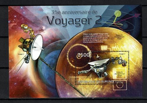 burundi 2012 pf blok voyager ruimtevaart space 1, Postzegels en Munten, Postzegels | Thematische zegels, Postfris, Overige thema's