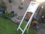 Houten witte Passpiegel,v,a 20,00e, Ophalen, Minder dan 50 cm, Gebruikt, 150 tot 200 cm