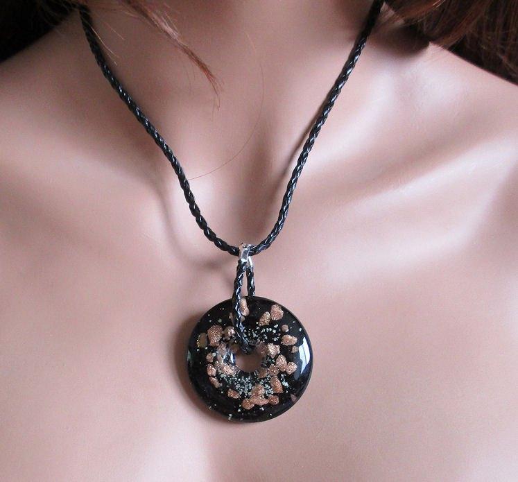 Tachyon Archion® energie ketting glazen donut zwart-bronze, Ophalen of Verzenden, Nieuw