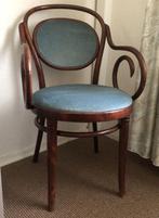 Slaapkamerstoel. Blauw velours stoel slaapkamer, Ophalen, Hout, Gebruikt, Blauw