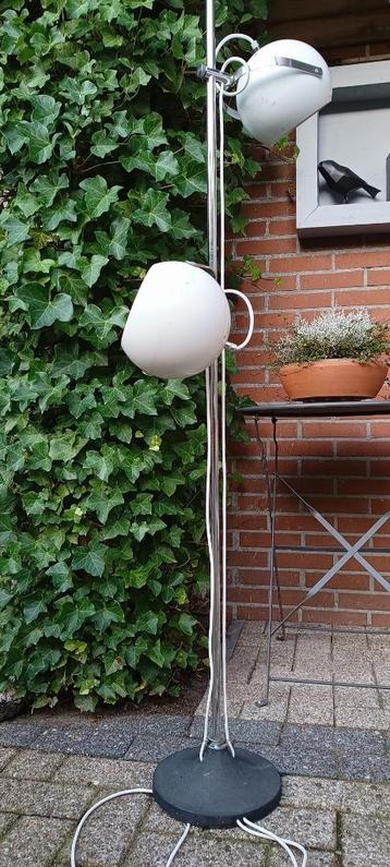 vintage Space Age vloerlamp -tulp voet - 2metalen bollen 70s beschikbaar voor biedingen