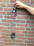 Antieke metalen hanglamp / kandelaar, Ophalen of Verzenden, Koper of Brons