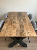 Houtlook beton tafel., Ophalen, 50 tot 100 cm, Zo goed als nieuw, Vijf personen of meer