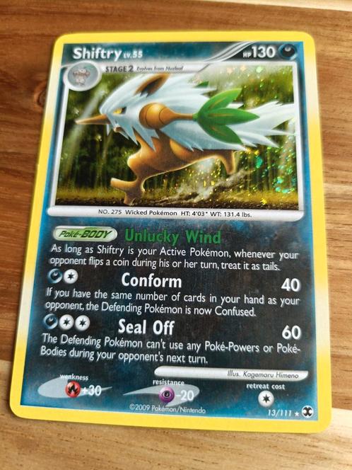 Shiftry lv.55 #13, Rising Rivals, Hobby en Vrije tijd, Verzamelkaartspellen | Pokémon, Zo goed als nieuw, Losse kaart, Ophalen of Verzenden