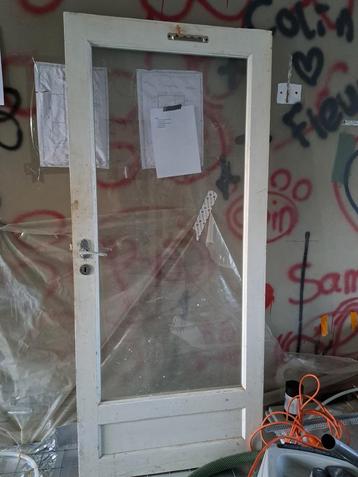 Deur enkel glas, wit beschikbaar voor biedingen