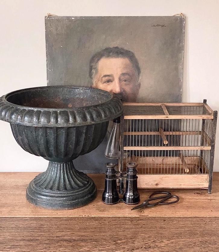 Oude Franse tuinvaas, Antiek en Kunst, Curiosa en Brocante, Ophalen