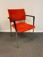 Vergaderstoelen Casala Feniks rood 4-poots stapelbaar 8x, Niet ingevuld, Gebruikt, Metaal, Niet ingevuld