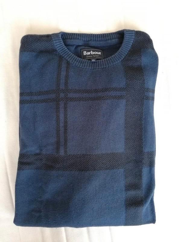 Barbour cashmere and cotton blend jumper, size XXL, Kleding | Heren, Truien en Vesten, Zo goed als nieuw, Overige maten, Blauw