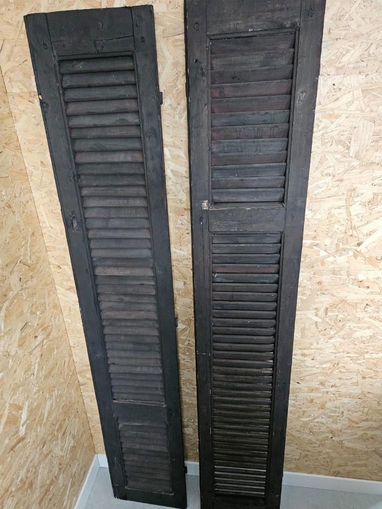 2 zwarte louvredeuren, Ophalen, Zo goed als nieuw