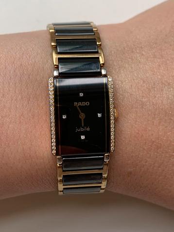 Rado jubile zwart goud horloge met diamanten aan zijkant   beschikbaar voor biedingen