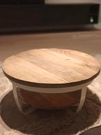 Prachtige rustieke salontafel met wit onderstel, Huis en Inrichting, Tafels | Salontafels, Ophalen, Rustiek landelijk, 100 tot 150 cm