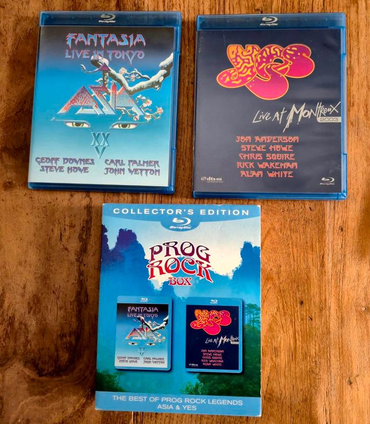 Prog Rock Box - Asia & Yes Blu-ray, Cd's en Dvd's, Blu-ray, Zo goed als nieuw, Muziek en Concerten, Boxset, Ophalen of Verzenden