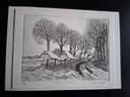 Ets 'Winter in Drenthe' Aart van der Sijde *eureka*, Antiek en Kunst, Kunst | Etsen en Gravures, Ophalen of Verzenden