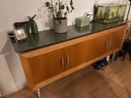 Dressoir kast groen met zilver, Ophalen, 150 tot 200 cm, 25 tot 50 cm, Gebruikt