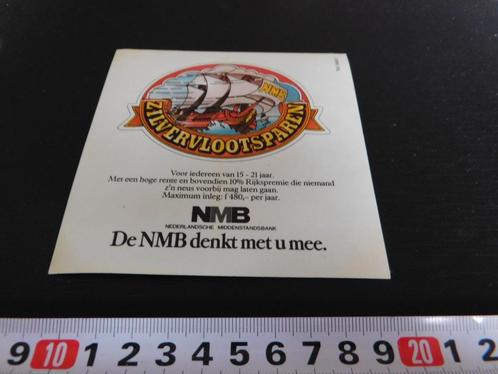 sticker Zilvervlootsparen NMB denkt met u mee, Verzamelen, Stickers, Zo goed als nieuw, Bedrijf of Vereniging, Ophalen