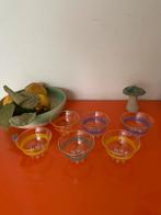 Retro vintage compote cocktail fruit toetjes schaaltjes, Antiek en Kunst, Antiek | Glas en Kristal, Ophalen of Verzenden