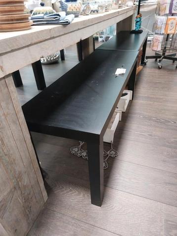 Lack (ikea) zwarte bankjes/tafels