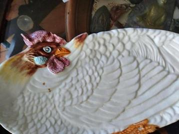 Schaal vintage,KIP/HAAN voor brood, cake vis vlees snoepjes beschikbaar voor biedingen